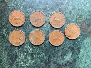 Vintage One Pice Coins (1951, 1953, 1955)