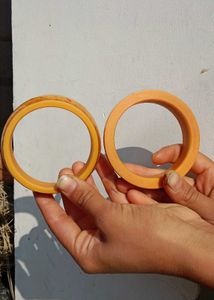 Vibrant Yellow Hand-Painted Bangles