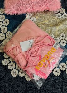 Savana Pink Lace Trim Pajama Set