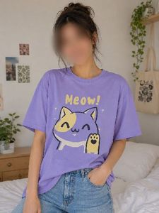 Cute Cat "Meow!" Graphic Tee
