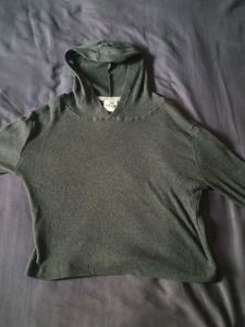 Comfy Dark Gray Knit hoodie type