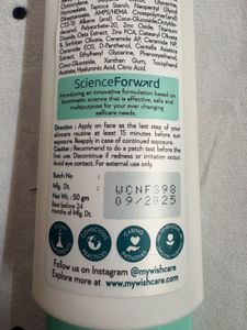 WishCare Niacinamide Oil Balance Fluid Sunscreen