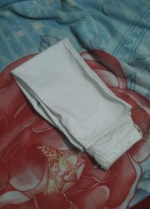 creamyWhite baggy jean