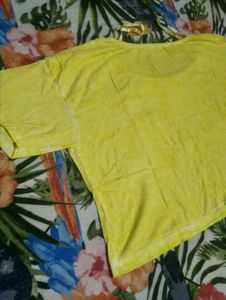 Yellow Cropped T-Shirt