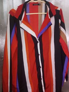Boohoo Multicolor Striped Shirt