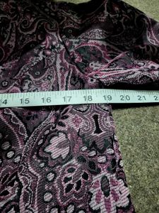 Purple Paisley Open Front Cardigan