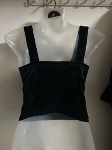Velvet Cropped Tank Top
