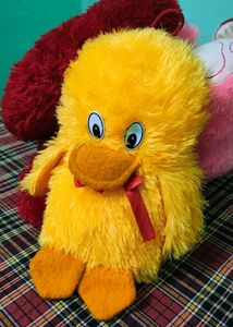 Cute Fluffy Yellow Duck Toy Bag