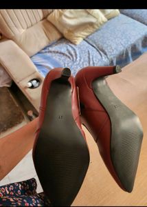 Dressberry Maroon Kitten Heel Boots