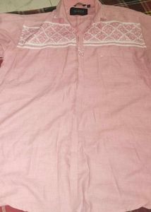 Men's Pink Short Sleeve Shirt