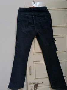 Dark Wash Cargo Jeans