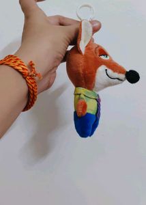 Cute Fox Plush Keychain Toy