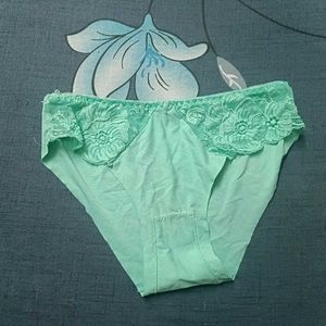 Mint Green Lace Trim Briefs
