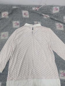 Chic Polka Dot Collared Top