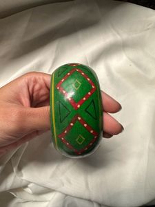 Green Wooden Bangle 💚🌱