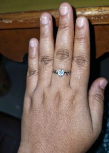 Adjustable Zircon Solitaire Ring