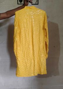 Vibrant Yellow Embroidered Kurta