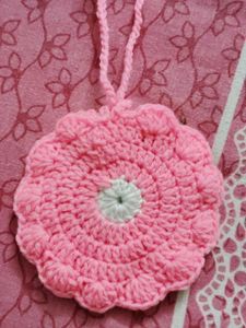 148.Crochet Flower bagcharm/earbuds case