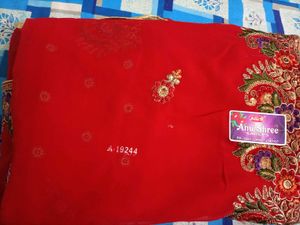 #Ethnic Red new♥️Saree without price tag