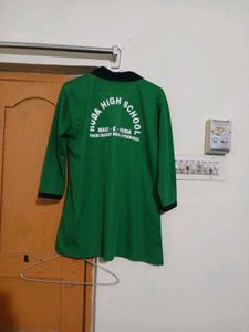 Green Polo Neck Tunic with Black Pants