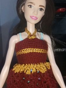 Brand New Beach ⛱️ Barbie Wearing Maroon Crochet
