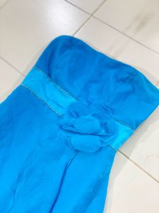 Stunning Blue Strapless Gown