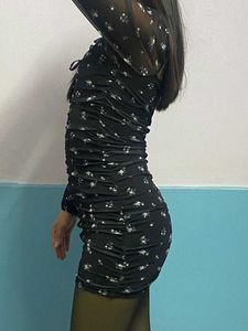 Floral Print Mini Bodycon Dress