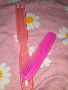 Pink Hair Comb Set