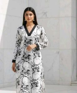 Elegant Floral Print Kurta