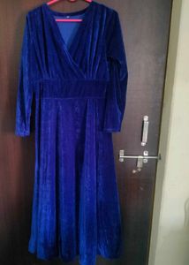 Royal Blue Velvet Maxi Dress