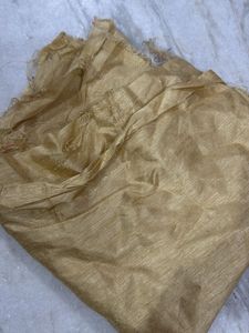 Golden Silk Saree blouse Fabric