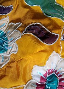Yellow Floral Embroidered Blouse