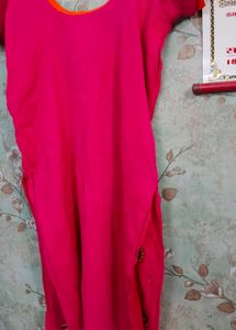 Vibrant Pink Embroidered Kurti