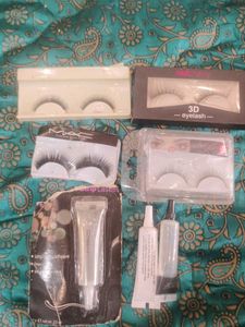 False Lashes & Adhesive Lot