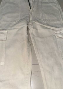 Cream Cargo Pants