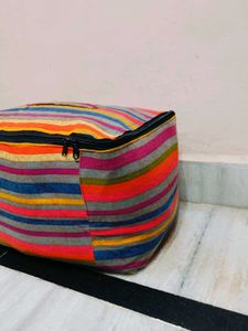 🇳🇿💫🎀Colorful Striped Storage Bag