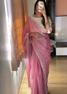 Elegant Pink zimmy chho saree
