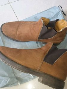 Brown Suede Chelsea Boots