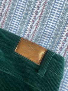 Green Corduroy Flared Pants
