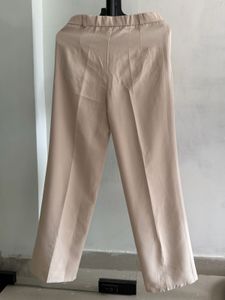 Classic Beige Wide-Leg Trousers