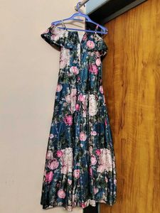 Floral Off-Shoulder Dress long