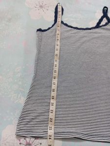 Striped Lace Trim Cami Tank Top