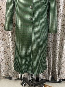 Chic Green Checkered Coat