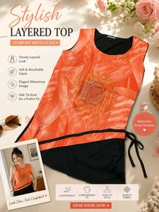 Stylish Layered Rhinestone Top