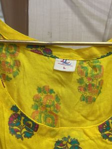 Vibrant Yellow Ethnic Kurta Set with Jacket