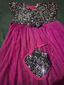 Girls Sequin Party Dress with Bag