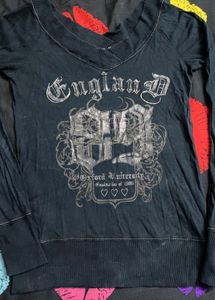 Vintage England Oxford Graphic Top