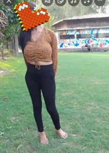 Wild Fable Floral Cinched Crop Top