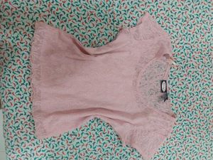 Charming Pink Lace Top