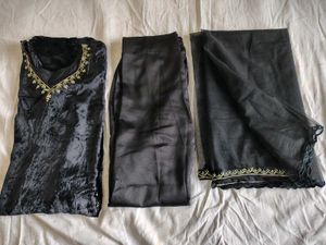 Black Velvet kurta set